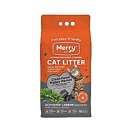 Merry Cat Grey Aktif Karbonlu Kokusuz Kedi Kumu (10 L)
