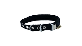 Doggie Polar Dokuma Köpek Boyun Tasması Siyah 1.5x20-25 cm