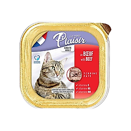 Plaisir Sığır Etli Yetişkin ve Kısırlaştırılmış Kedi Konserve Maması 100 g