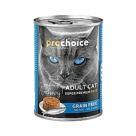Prochoice Tahılsız Sardunyalı ve Hamsili Yetişkin Kedi Konserve Maması 400 g