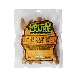 Deli Bon Kurutulmuş Çubuk Kuzu Kafa Derisi Köpek Ödül Maması 15 cm (100 g)