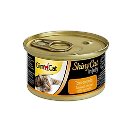 GimCat Shinycat Ton Balıklı ve Tavuk Etli Yetişkin Kedi Konserve Maması 70 g