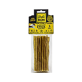 Deli Bon Gerçek Deriden Natural İnce Burgu Çubuk Köpek Ödülü (20'li)