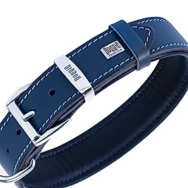 Doggie Firstclass Köpek Deri Boyun Tasması Medium Mavi 2x35-40 cm