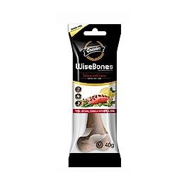Gnawlers Wise Bone Somonlu ve Limon Aromalı M Köpek Ödül Kemiği 40 g