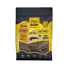 Deli Bon Deri Natural Cips Köpek Ödülü (400 g)