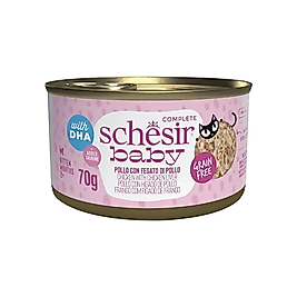 Schesir Tavuk Etli ve Karaciğerli Yavru Kedi Konserve Maması (70 g)