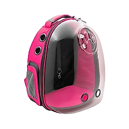 Cattie Şeffaf Pembe Taşıma Sırt Çantası (25 x 30 x 40 cm)