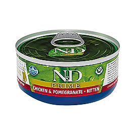 N&D Prime Tavuk Etli ve Narlı Yavru Kedi Konserve Maması (70 g)