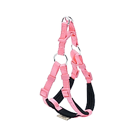Doggie Konforlu Dokumadan El Yapımı Ronin Model Köpek Göğüs Tasması Pembe 1,5 x 35 - 40 cm