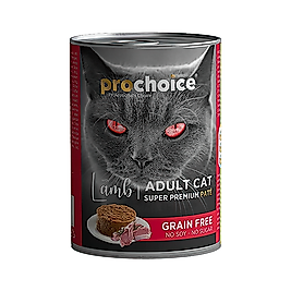 Prochoice Kuzu Etli Püre Yetişkin Kedi Konserve Maması 400g