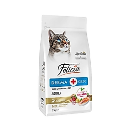 Felicia Derma Care Hipoalerjenik Az Tahıllı ve Somonlu Yetişkin Kedi Maması (2 kg)