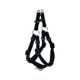 Doggie Konforlu Dokumadan El Yapımı Ronin Model Köpek Göğüs Tasması Siyah 1,5 x 35 - 40 cm