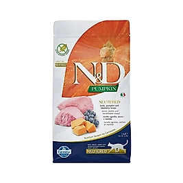 N&D Pumpkin Tahılsız Bal Kabaklı, Kuzu Etli & Yaban Mersinli Kısırlaştırılmış Kedi Maması 1,5 kg