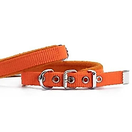 Doggie Polar Pedli Sade Dokuma Boyun Tasması Turuncu 1 5x25-30 Cm