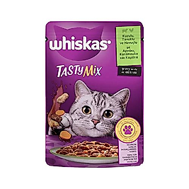 Whiskas Tasty Mix Kuzu Etli, Tavuk Etli ve Havuçlu Pouch Yaş Mama 85 g