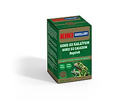 Kiki Excellent Goko D3 Kalsiyum Reptivit Sürüngenler ve Amfibiler için Toz Mineral 100 Gr