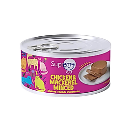 Supreme Cat Tavuk Etli ve Uskumrulu Kıyılmış Kedi Konservesi 85 g