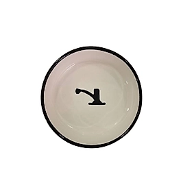 MAJO SERAMİK YUVARLAK SU VE MAMA KABI SİYAH