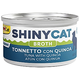 GimCat Shinycat Broth Sos İçinde Kinoalı & Ton Balıklı Konserve Kedi Maması 70 g