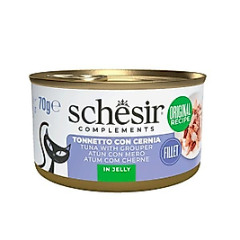 Schesir Ton ve Orfoz Balıklı Jöle İçinde Kedi Konservesi 70g