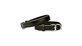 Doggie Comfort SBT-2010 Siyah Deri Köpek Boyun Tasması M Boy 40 cm