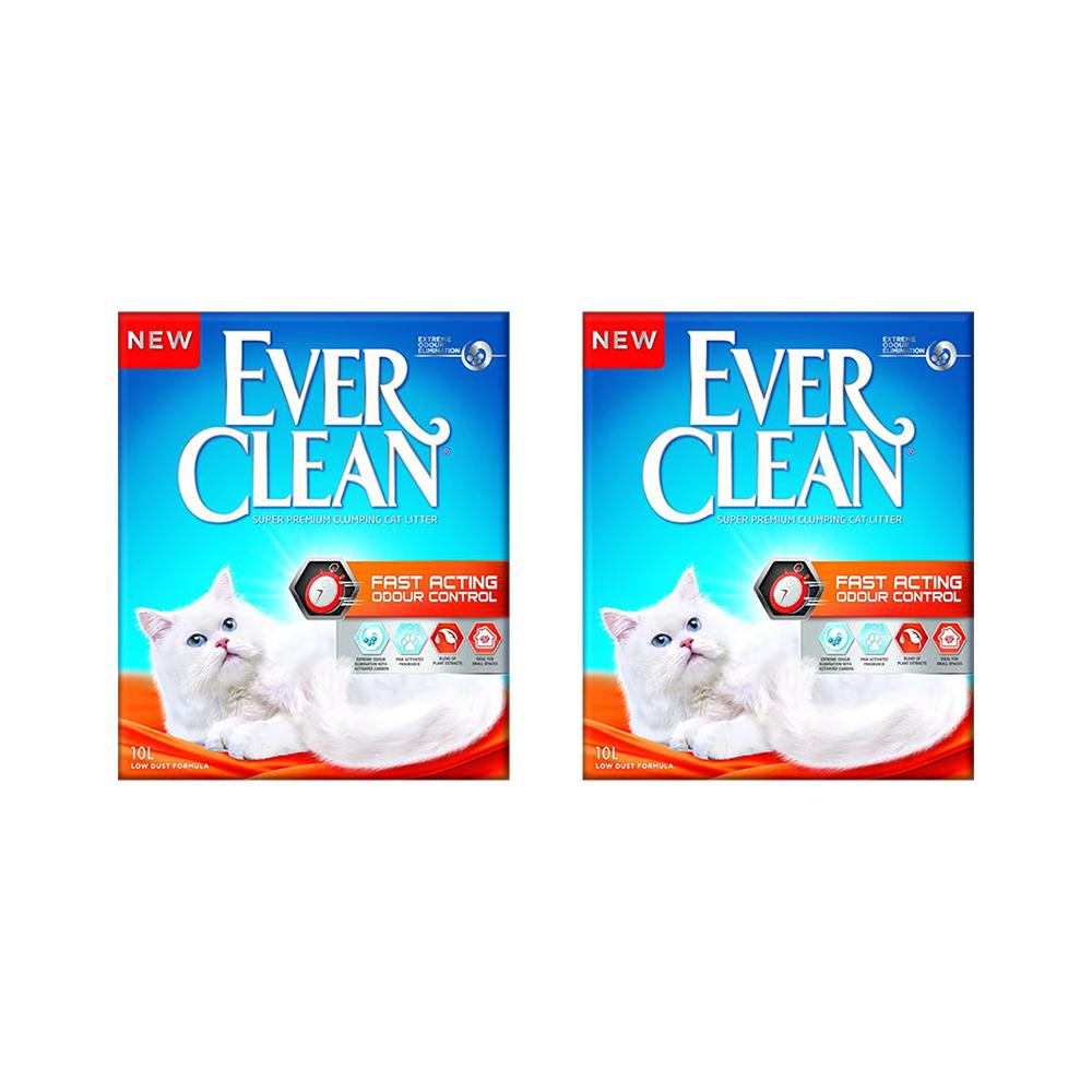 Ever Clean Fast Acting Odour Control Hızlı Koku Etkili Kedi Kumu  2 x 10 L
