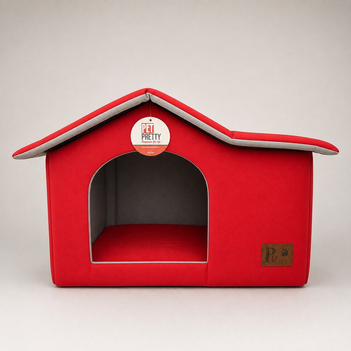 Pet Pretty Villa Kedi Köpek Yatağı Kırmızı